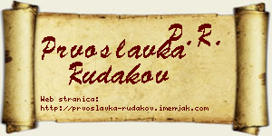 Prvoslavka Rudakov vizit kartica